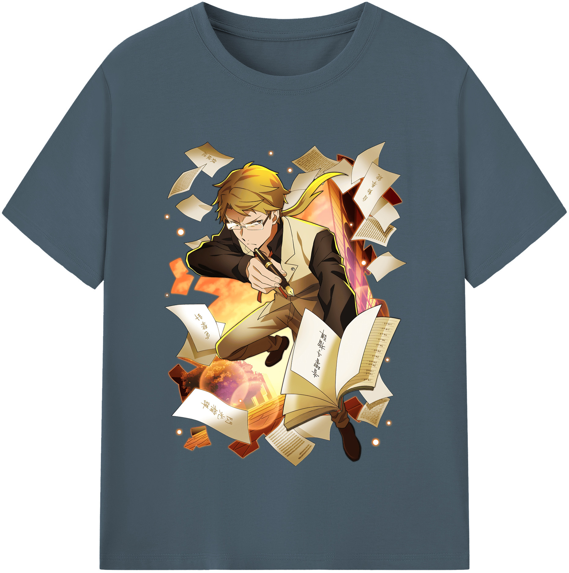 （画像用） 文豪ストレイドッグス Bungo Stray Dogs 綿100％半袖Tシャツ（フロントプリント）